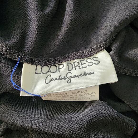 Carlos Saavedra Convertible Bandeau Black Maxi Dress Size M Stretchy Formal Gown - Picture 14 of 16